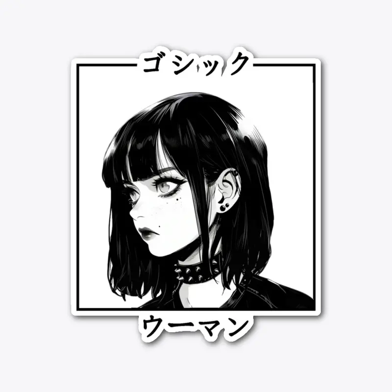 Goth woman Stiker