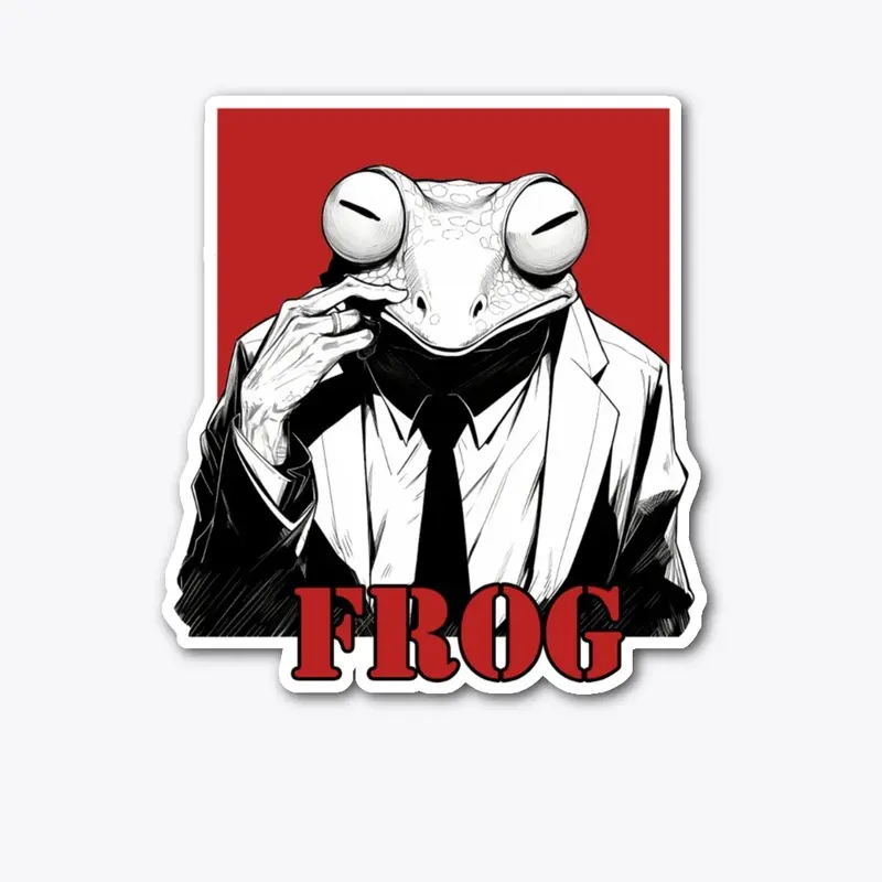 Frog Serious stiker